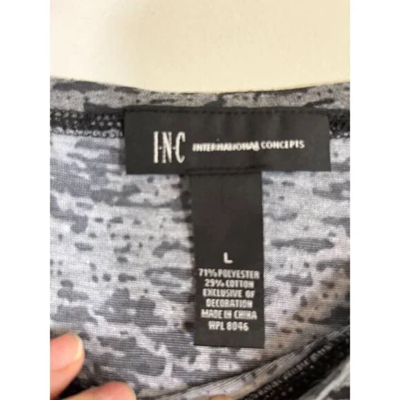 Retro Floral Tshirt L Gray Boho Hippie Indie Folk Chic Western Classic Preppy - Picture 2 of 9